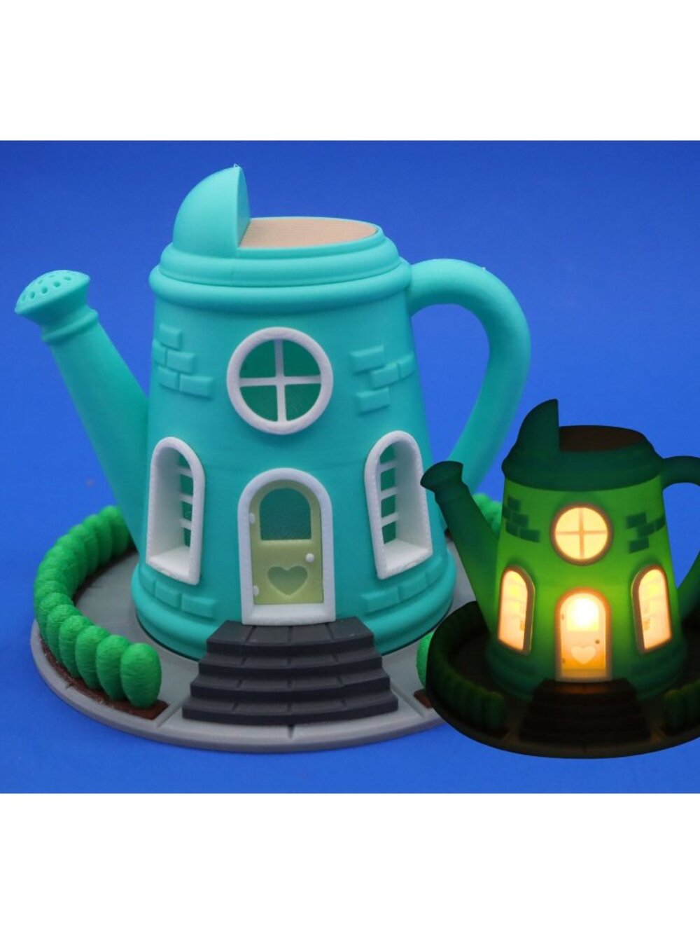 Watering Can Fairy House Night Light Tea Light Holder